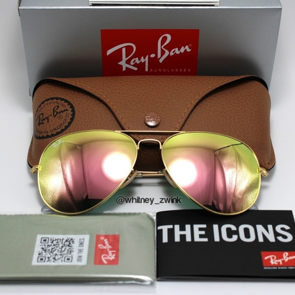 Model Display RayBan Aviator Copper Mirror RB3025 58 / 62 Pink main image 9